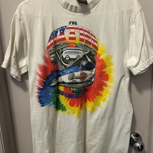 Harley-Davidson “Sixties” White Tee with Vibrant Engine Design Size Medium